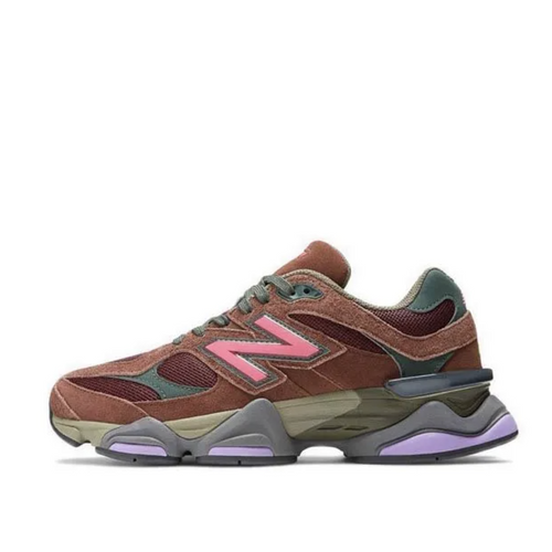 baskets 9060 Rich Oak with NB Burgundy