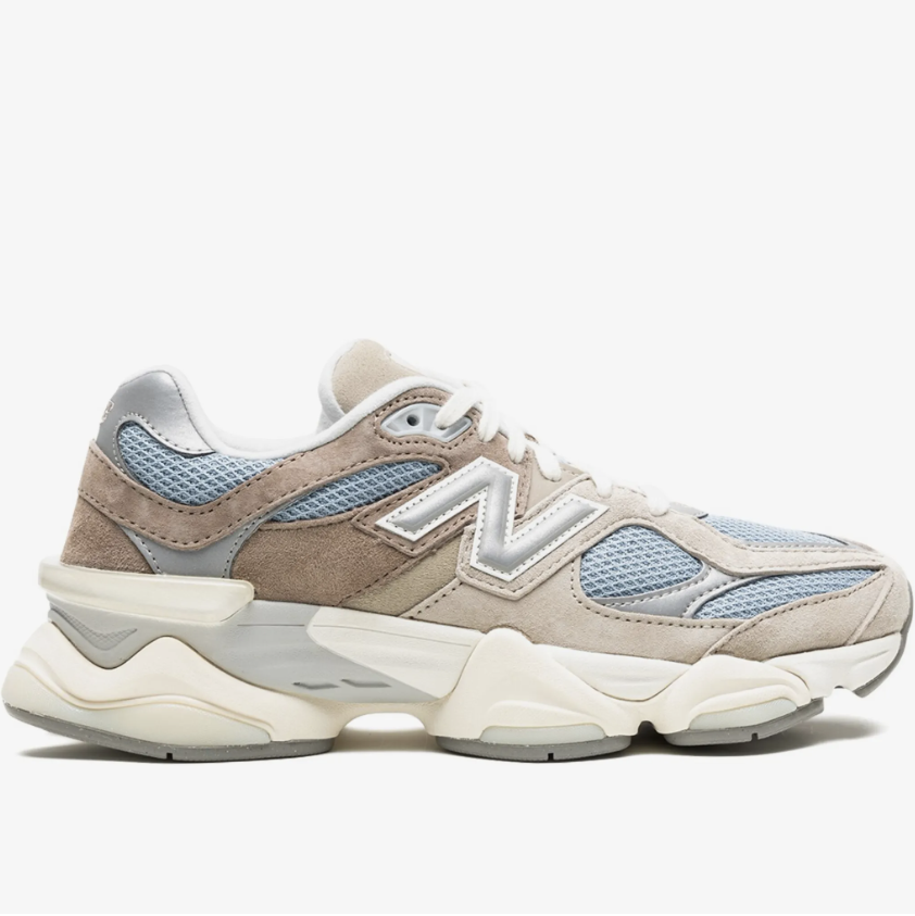 baskets 9060 'Taupe & Sky Blue'